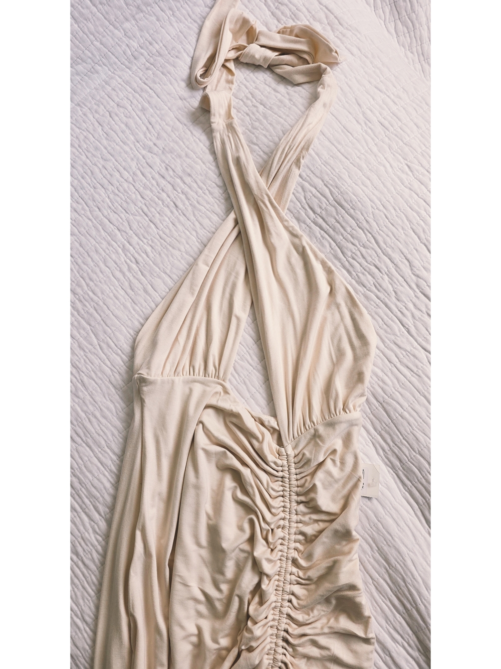 Halter Ruched Side Maxi Dress - Picture 5 of 6